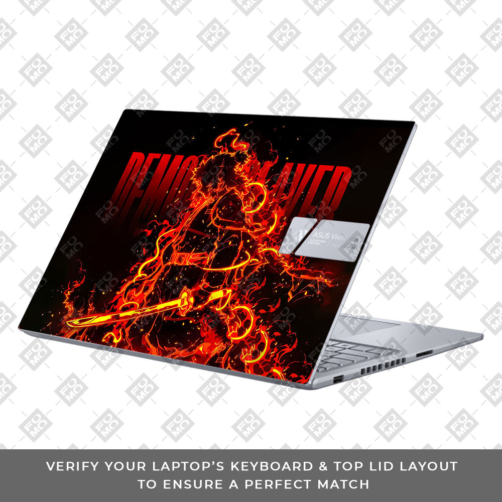 Rengoku Blazing Inferno Asus VivoBook 16X K3605 Laptop Skin