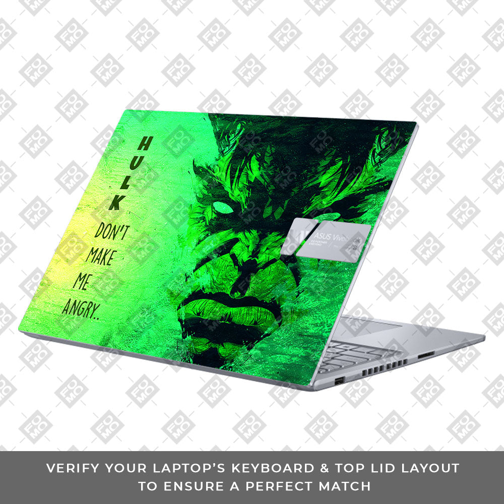 Hulk Don't Make Me Angry Asus VivoBook 16X K3605 Laptop Skin