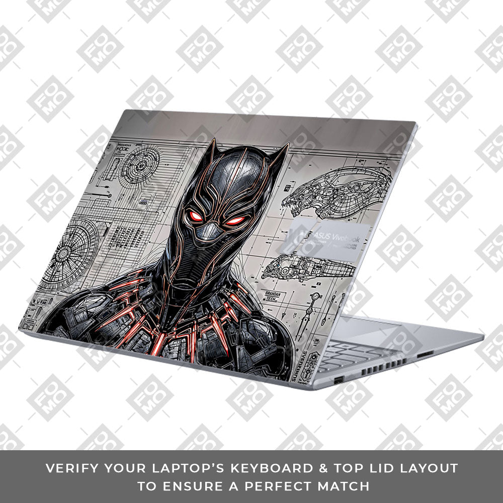 Black Panther Vibranium Tech Asus VivoBook 16X K3605 3D Laptop Skin