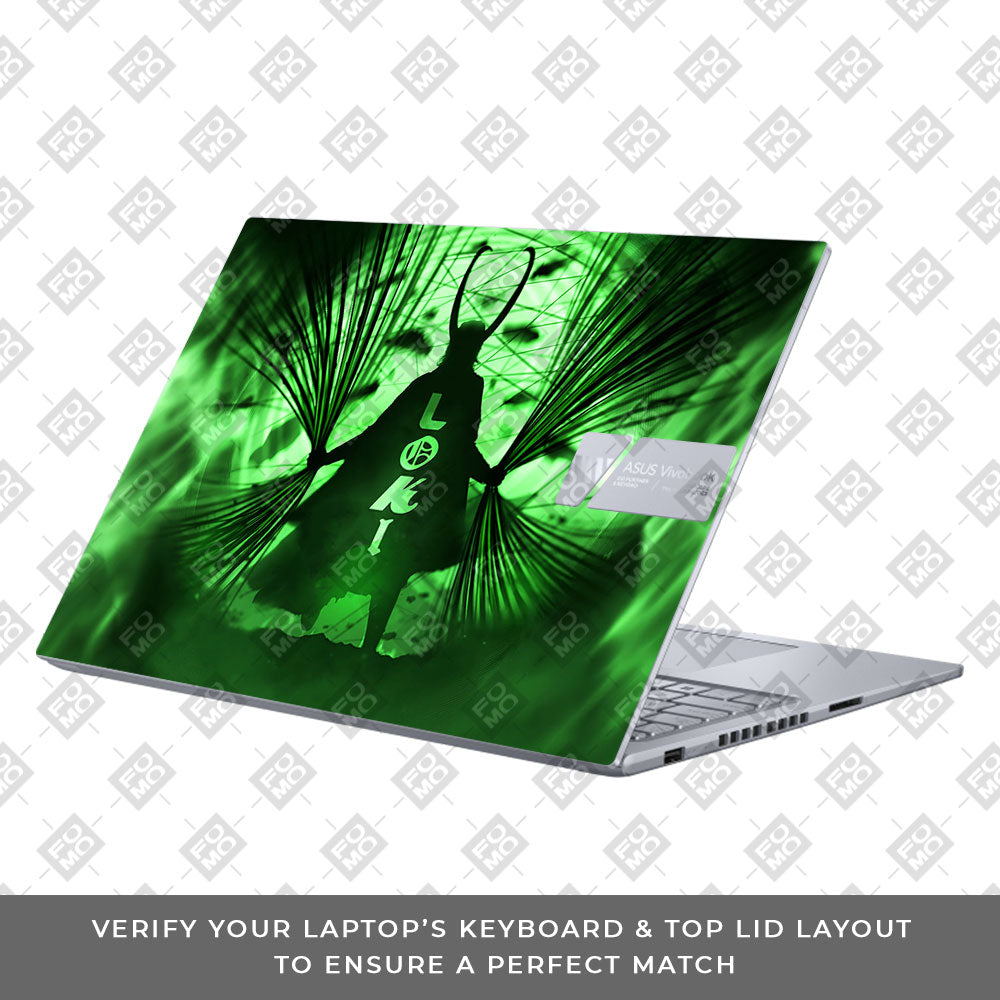 Loki's Green Aura Asus VivoBook 16X K3605 Laptop Skin