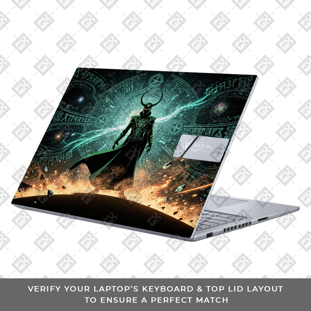 Loki God of Mischief Neon Asus VivoBook 16X K3605 Laptop Skin