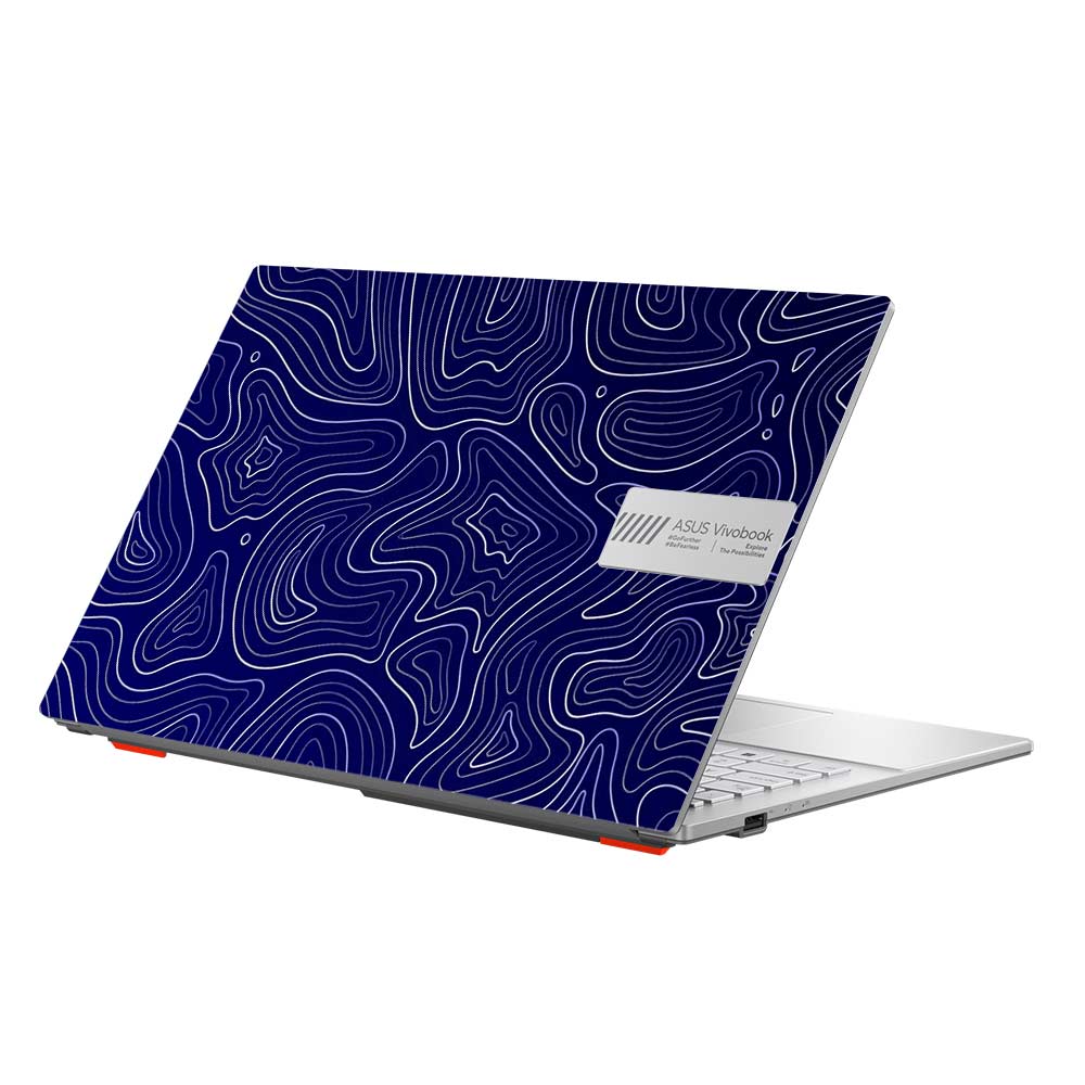 Deep Blue Contour Depths Asus Vivobook Go 15 E1504G Laptop Skin