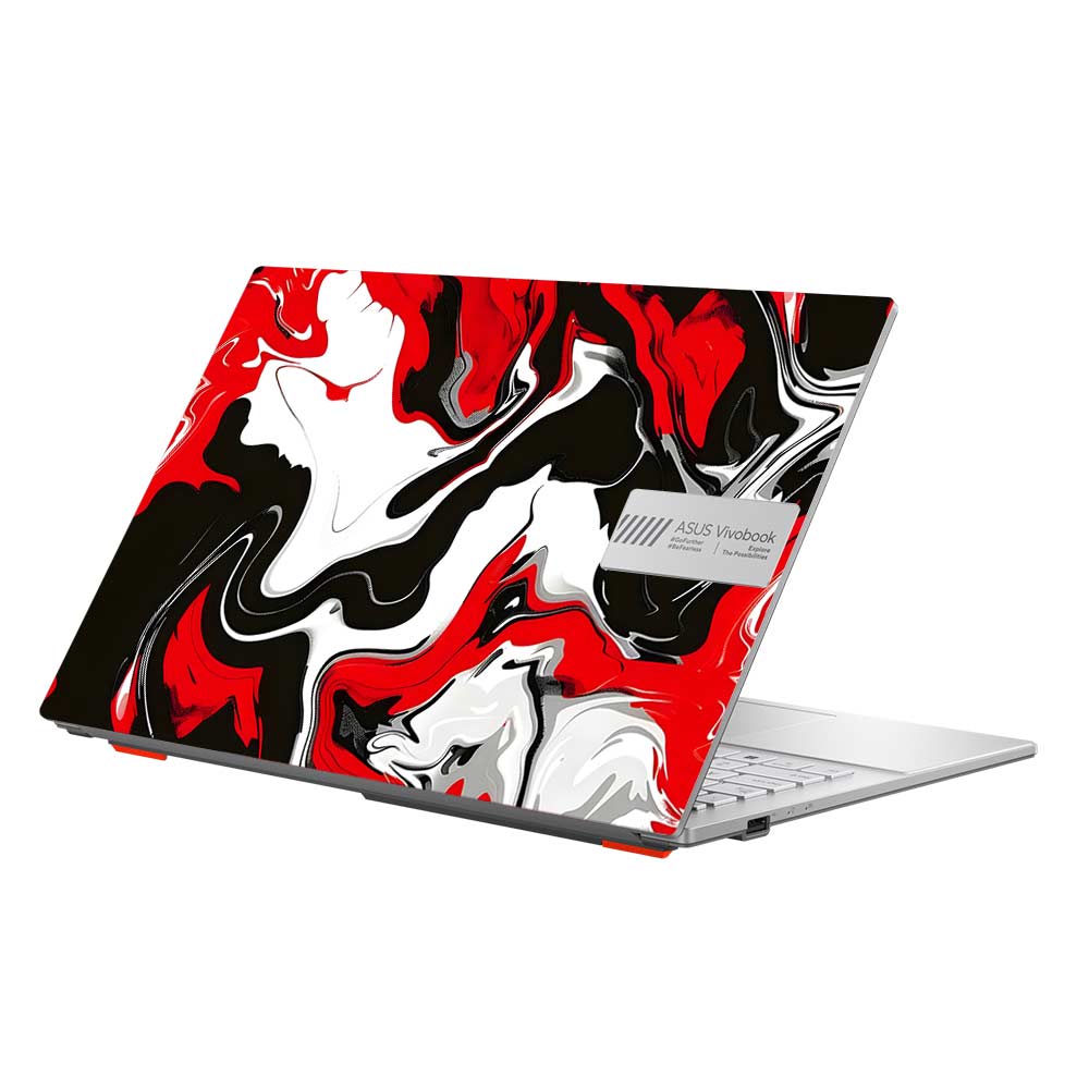 Red and White Marble Asus Vivobook Go 15 E1504G Laptop Skin
