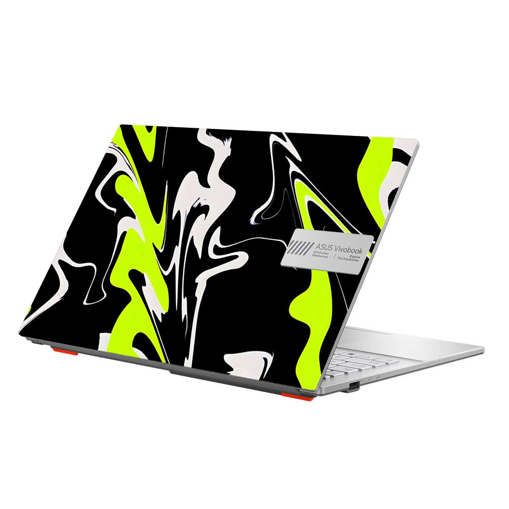 Neon Green and Black Patterns Asus Vivobook Go 15 E1504G Laptop Skin