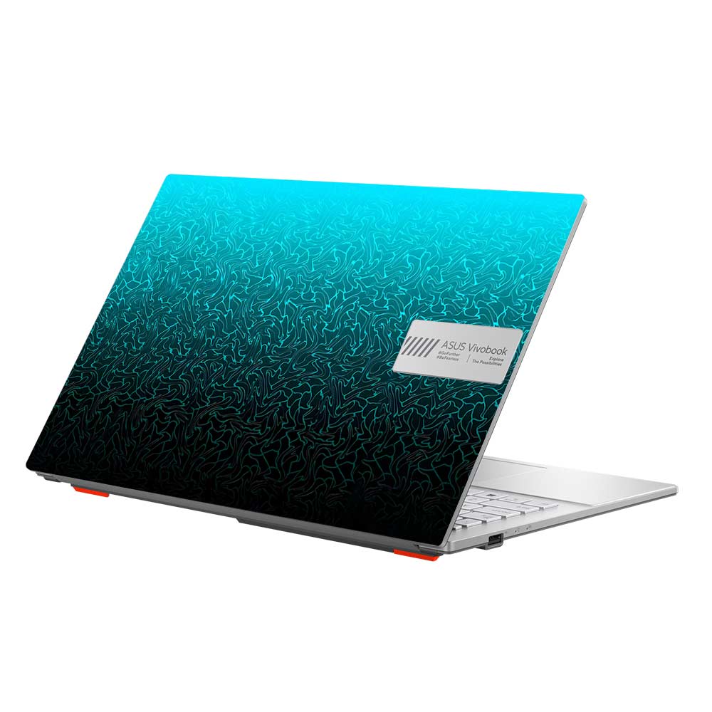 Cyan Blue to Black Gradient Asus Vivobook Go 15 E1504G Laptop Skin