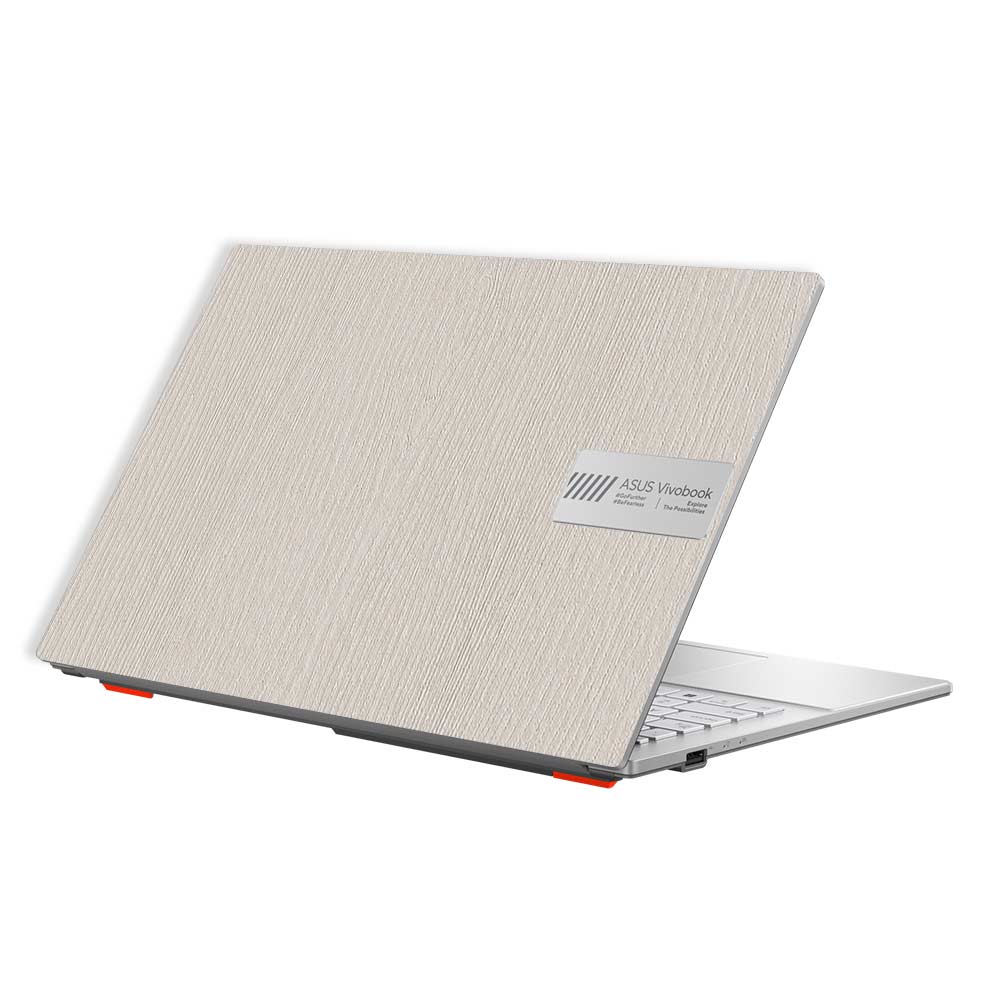 Textured White Wood Asus Vivobook Go 15 E1504G Laptop Skin