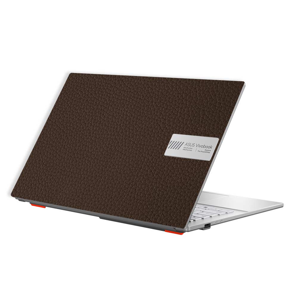 Textured Brown Leather Asus Vivobook Go 15 E1504G Laptop Skin
