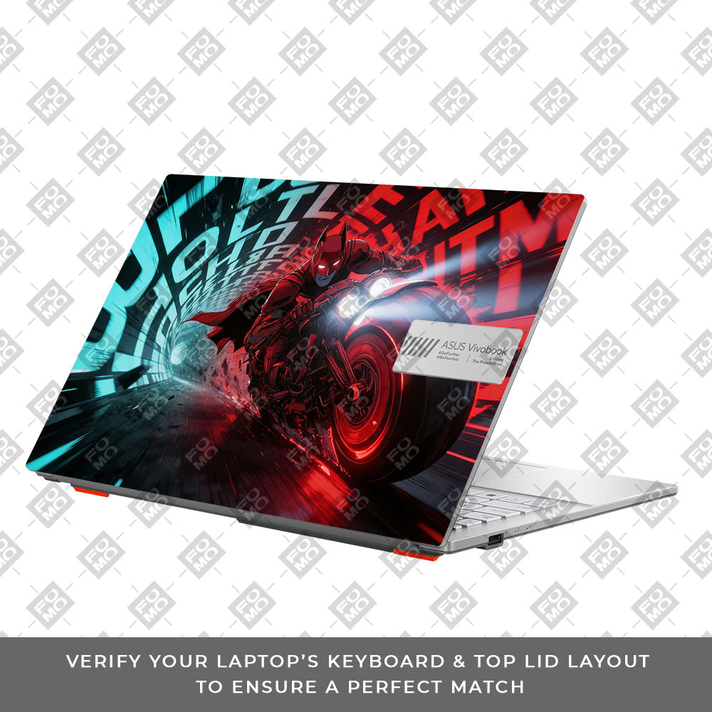 Batman's Cyber Pursuit Asus Vivobook Go 15 E1504G 3D Laptop Skin