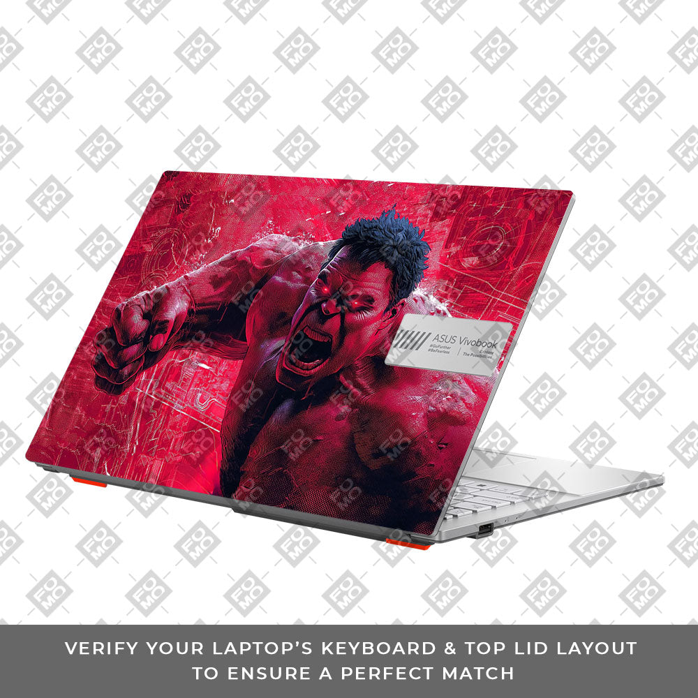 Gamma Rage Red Hulk Asus Vivobook Go 15 E1504G Laptop Skin