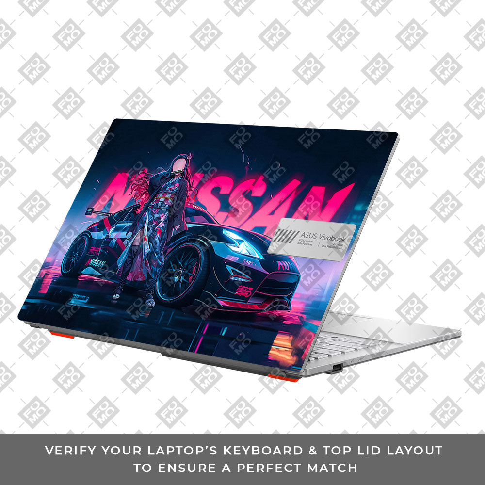 Neon Bloom Nezuko Racer Asus Vivobook Go 15 E1504G Laptop Skin