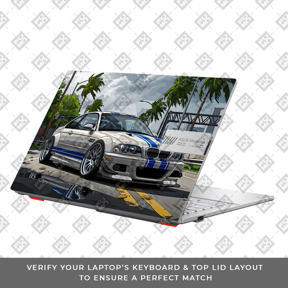 Street Icon BMW E46 Drift Legend Asus Vivobook Go 15 E1504G Laptop Skin