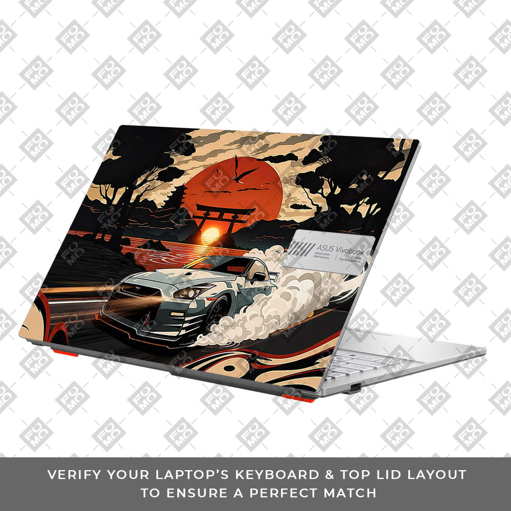 Samurai Rising Sun GTR Asus Vivobook Go 15 E1504G Laptop Skin