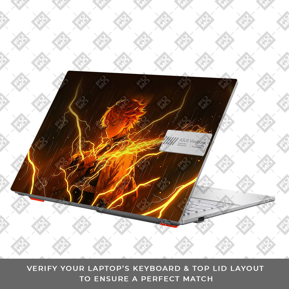 Thunder Soul Lightning Zenitsu Asus Vivobook Go 15 E1504G Laptop Skin