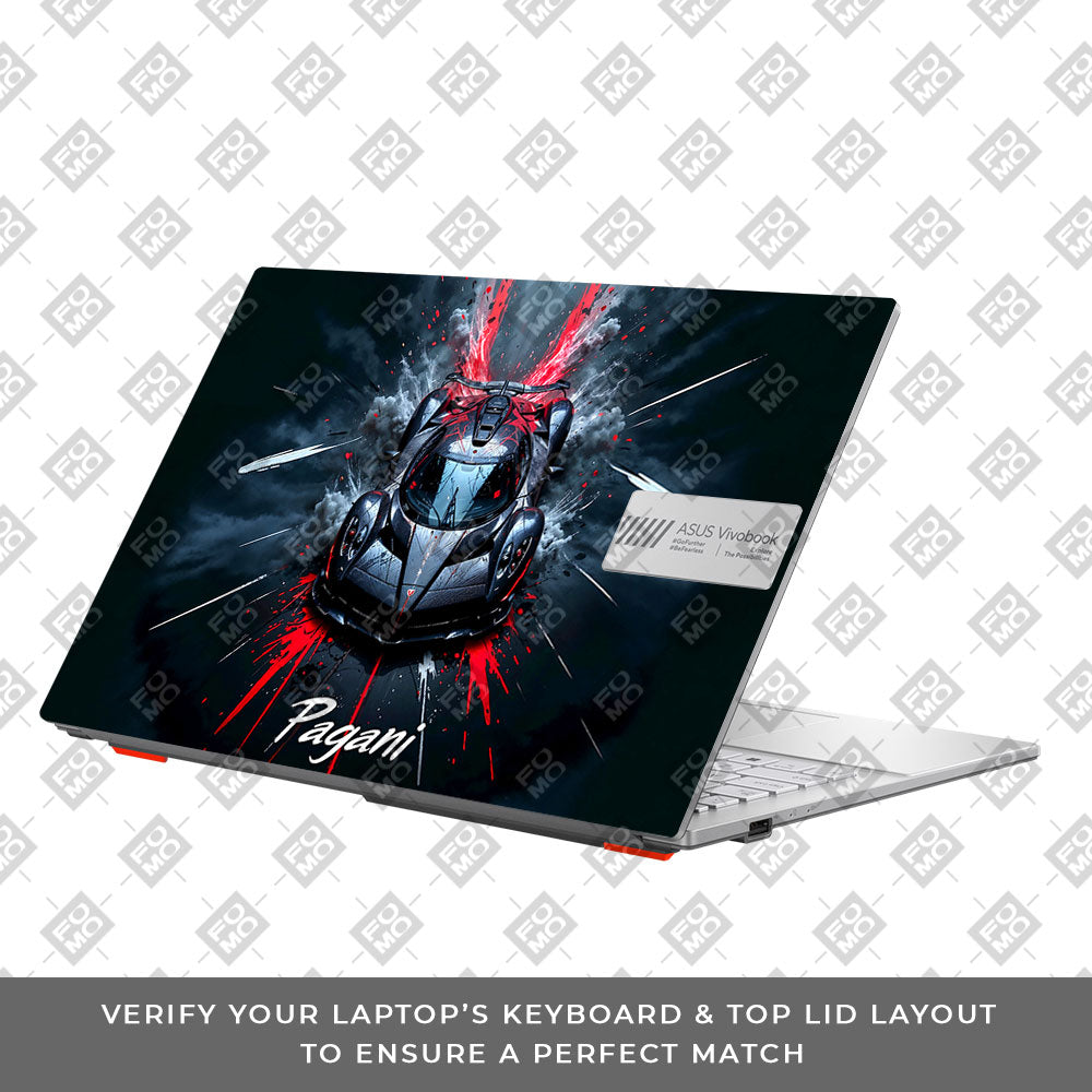 Pagani Midnight Impact Asus Vivobook Go 15 E1504G Laptop Skin