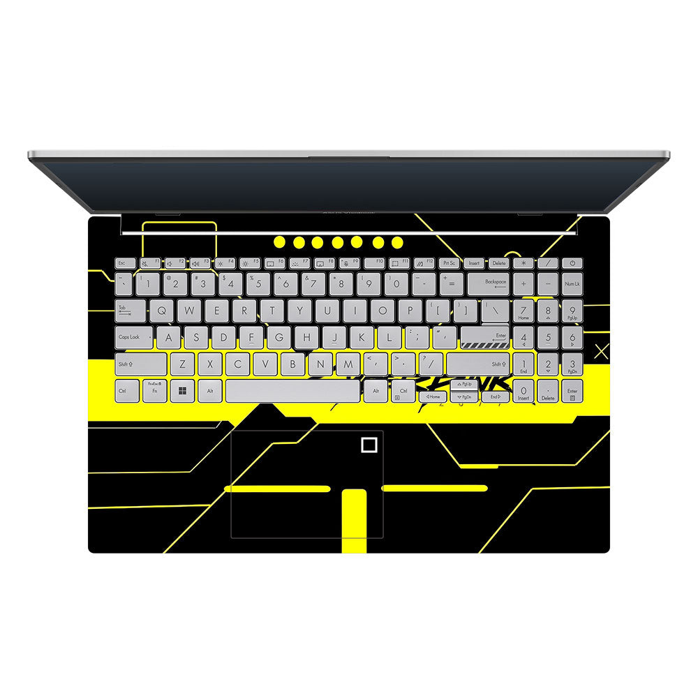 Cyberpunk Yellowline Grid Asus Vivobook Go 15 E1504G Laptop Skin