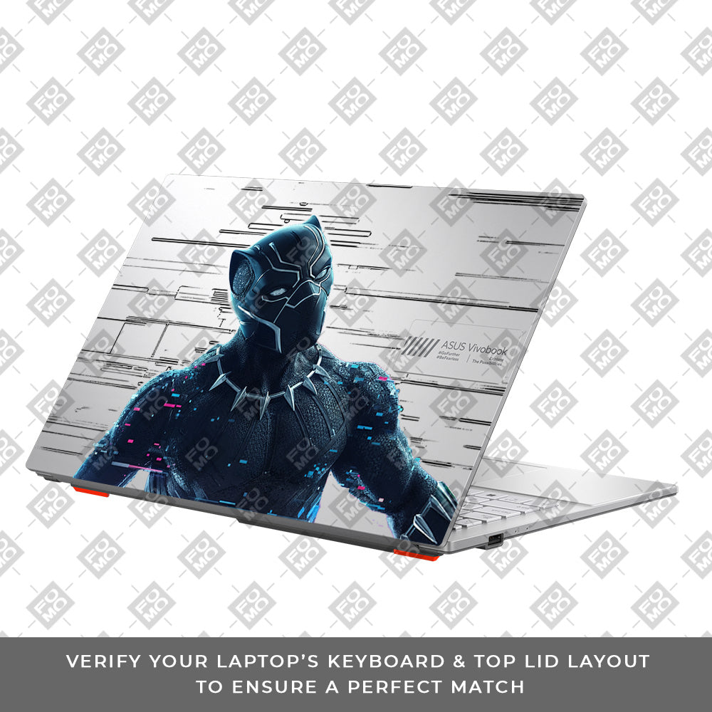 Transparent Glitchborne Panther Asus Vivobook Go 15 E1504G Laptop Skin
