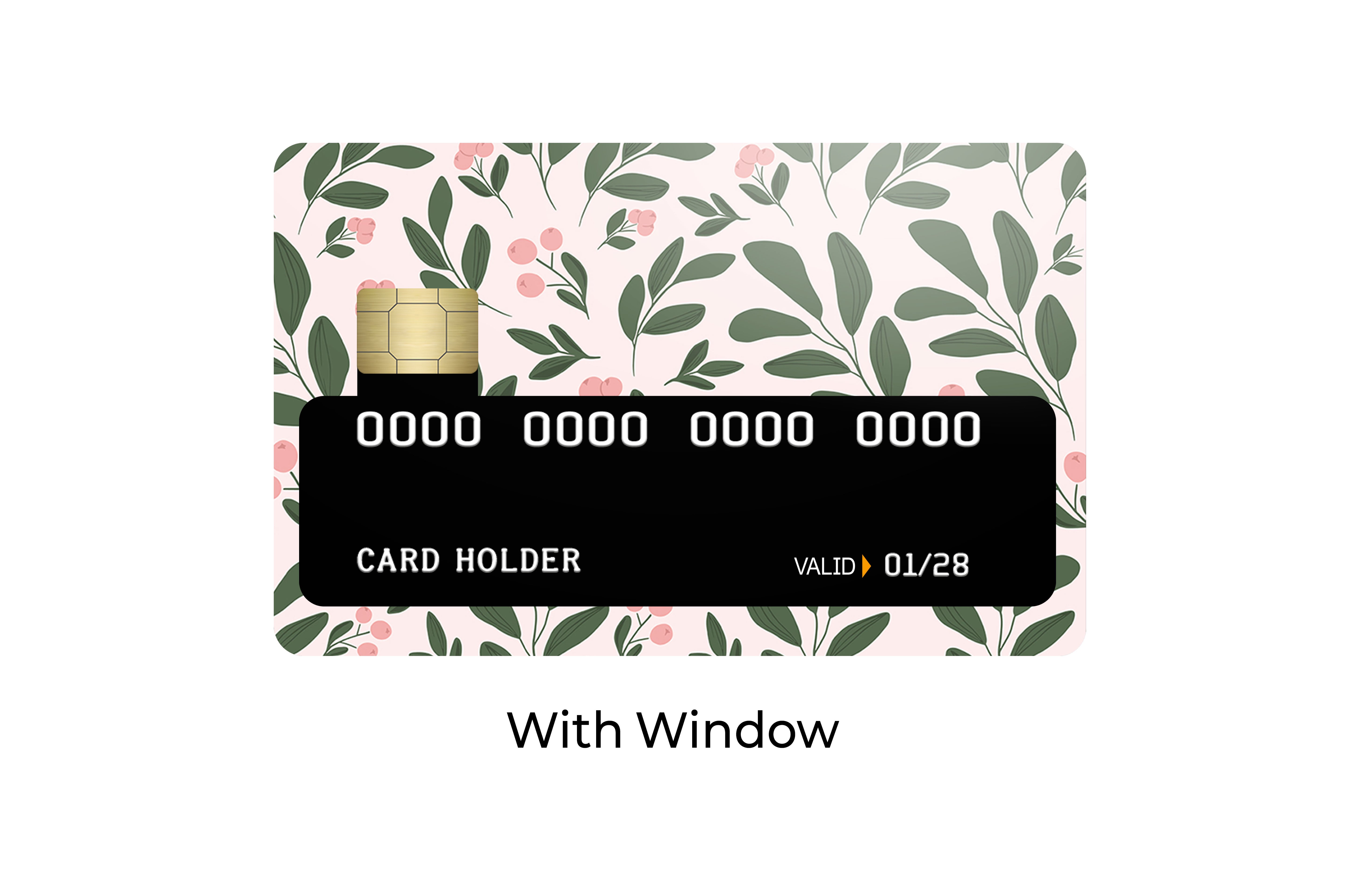 Florals and Leaves Botanical Card Skin