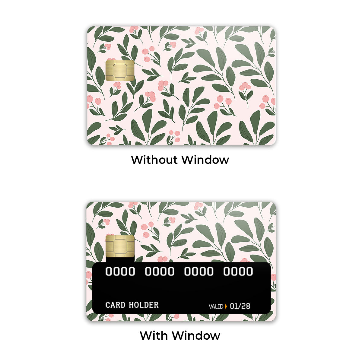 Florals and Leaves Credit Card / Debit Card Skin