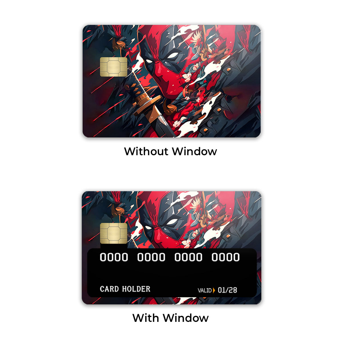 Deadpool Artful Chaos with Katana Credit Card / Debit Card Skin