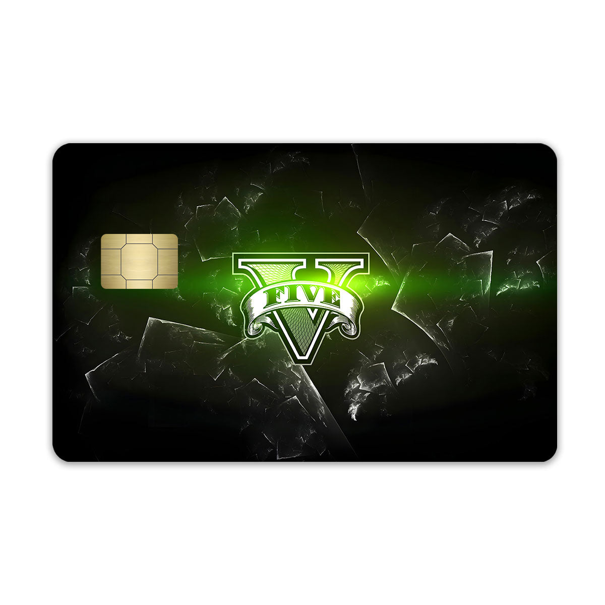 GTA 5 Logo in Luminous Green Credit Card / Debit Card Skin