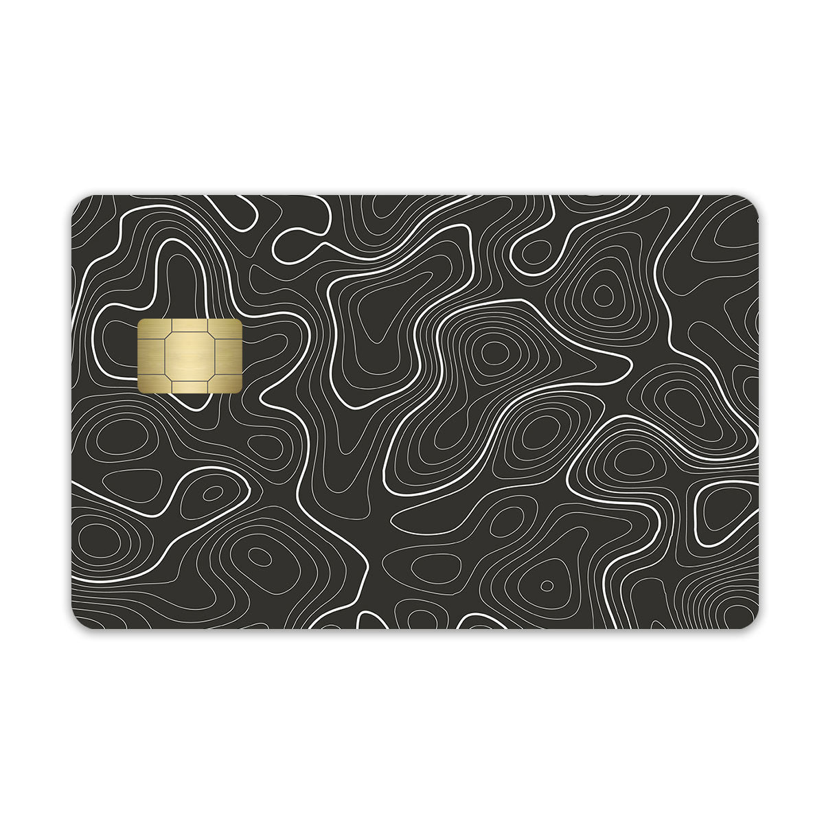 Grayscale Topographic Credit Card / Debit Card Skin