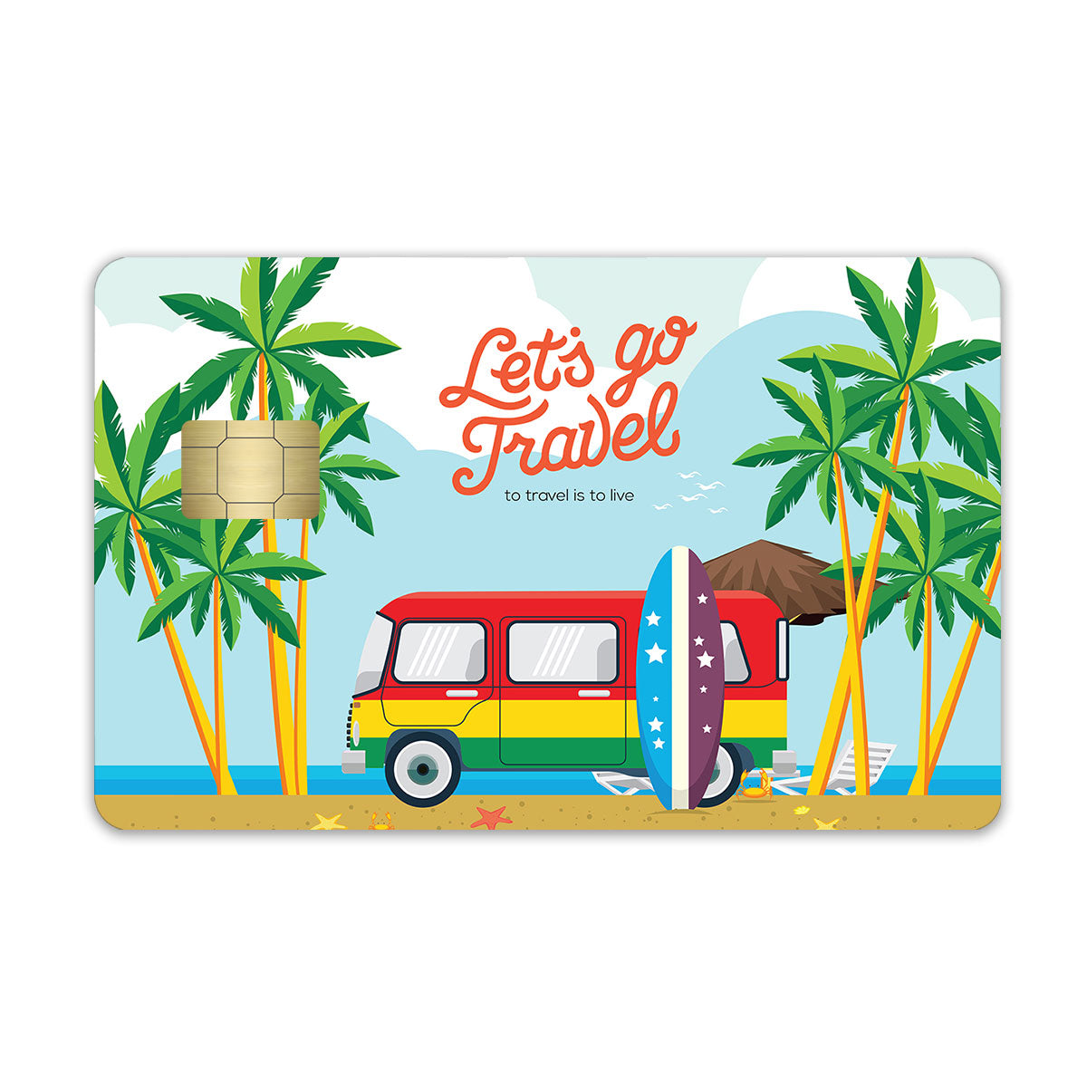 Let’s Go Travel Quotes Credit Card / Debit Card Skin