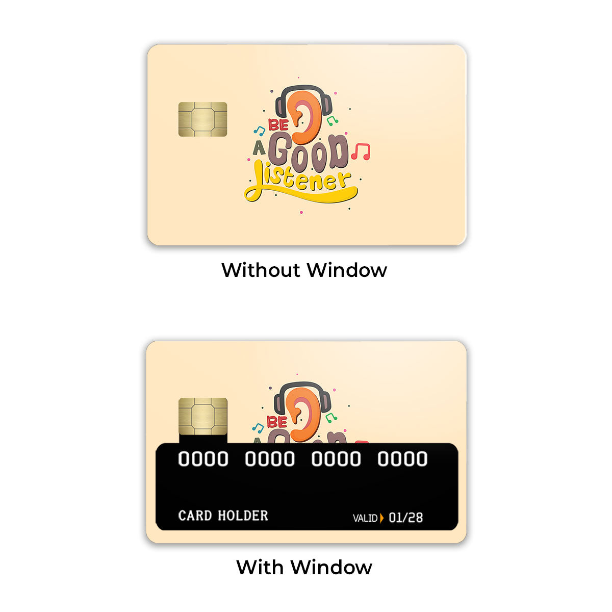Be A Good Listener Quotes Credit Card / Debit Card Skin