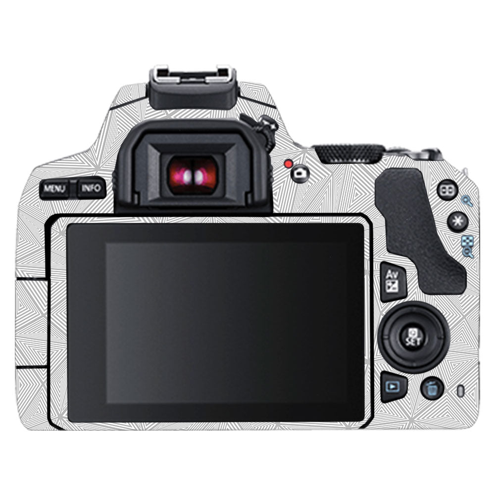 Textured Silver Prism Geometric Canon EOS 200D II Camera Skin