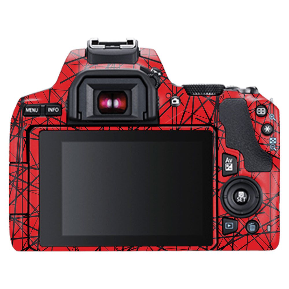 Textured Red Chaos Line Canon EOS 200D II Camera Skin
