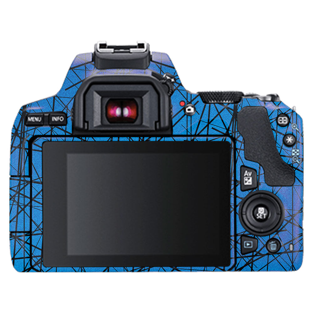 Textured Electric Blue Chaos Canon EOS 200D II Camera Skin