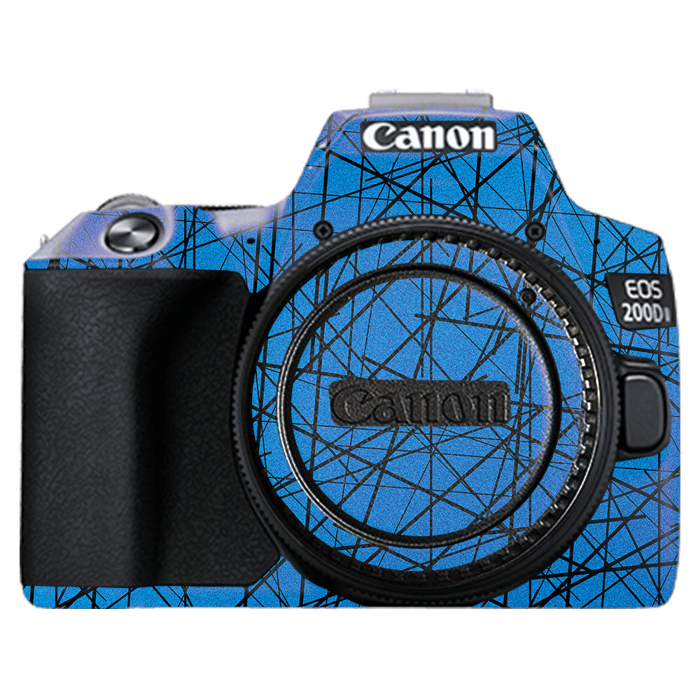 Textured Electric Blue Chaos Canon EOS 200D II Camera Skin