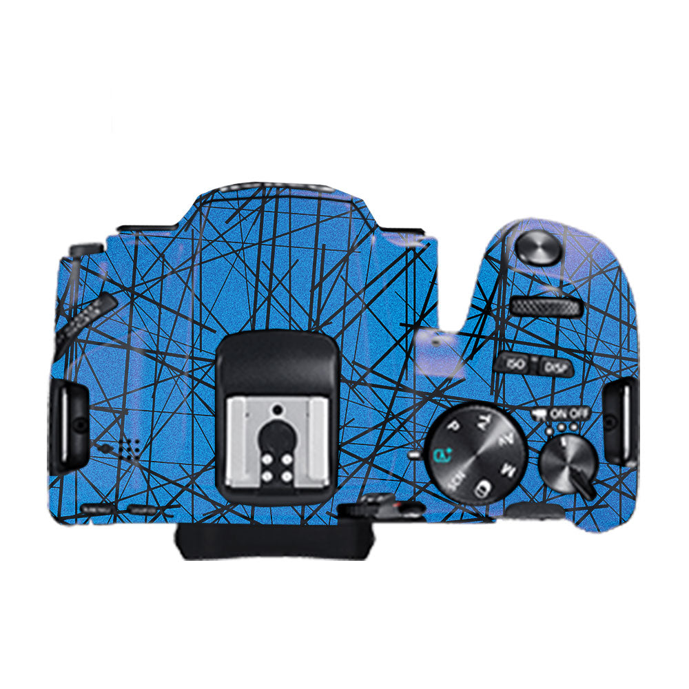 Textured Electric Blue Chaos Canon EOS 200D II Camera Skin
