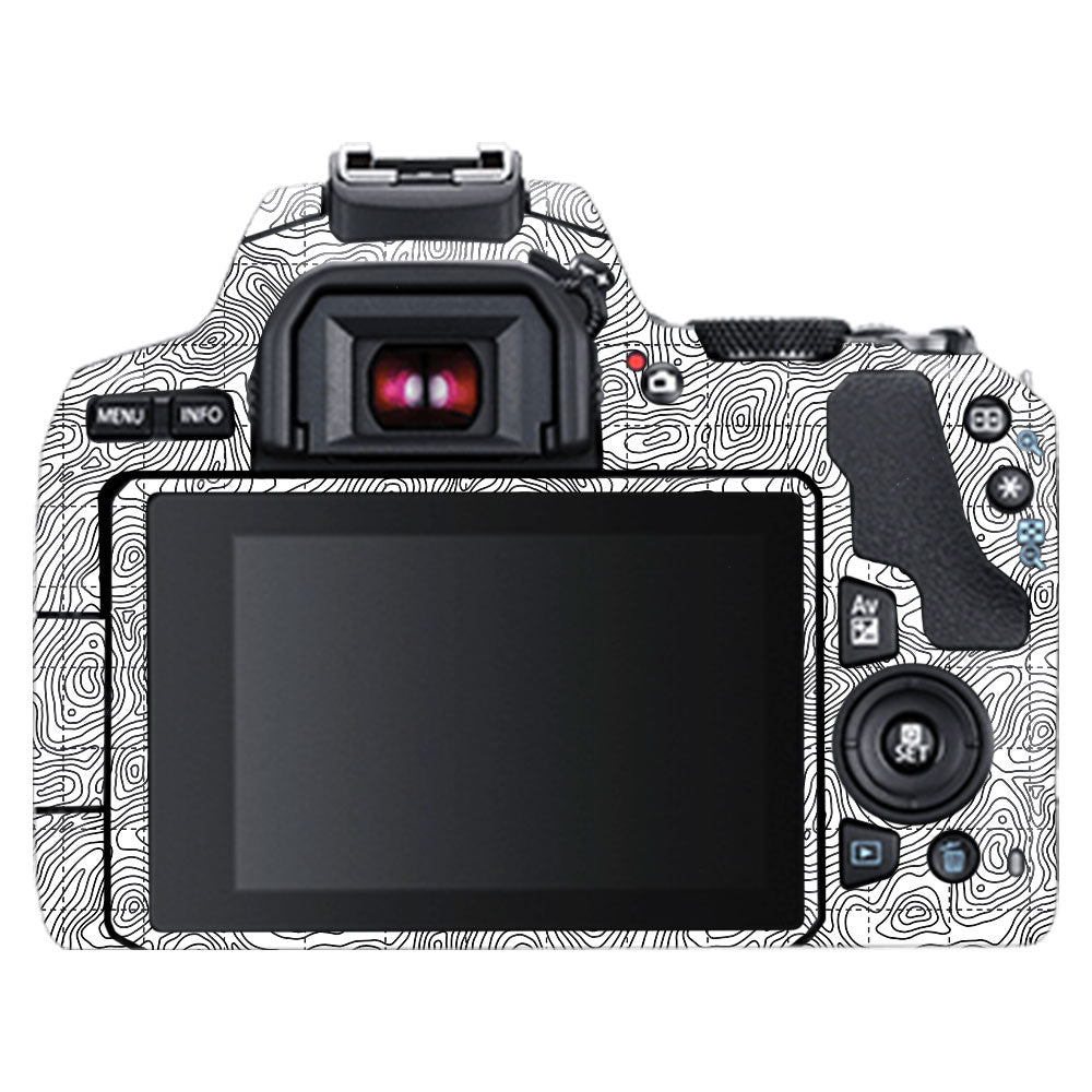 Textured Topo Flow Canon EOS 200D II Camera Skin