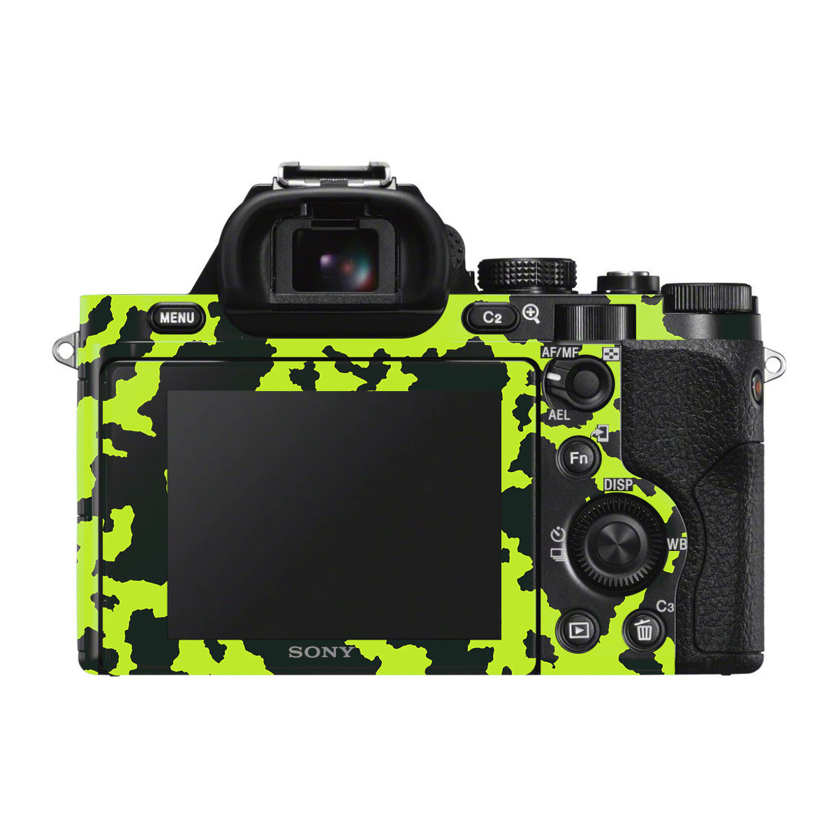 Neon Green Splatter Sony A7 S Camera Skin