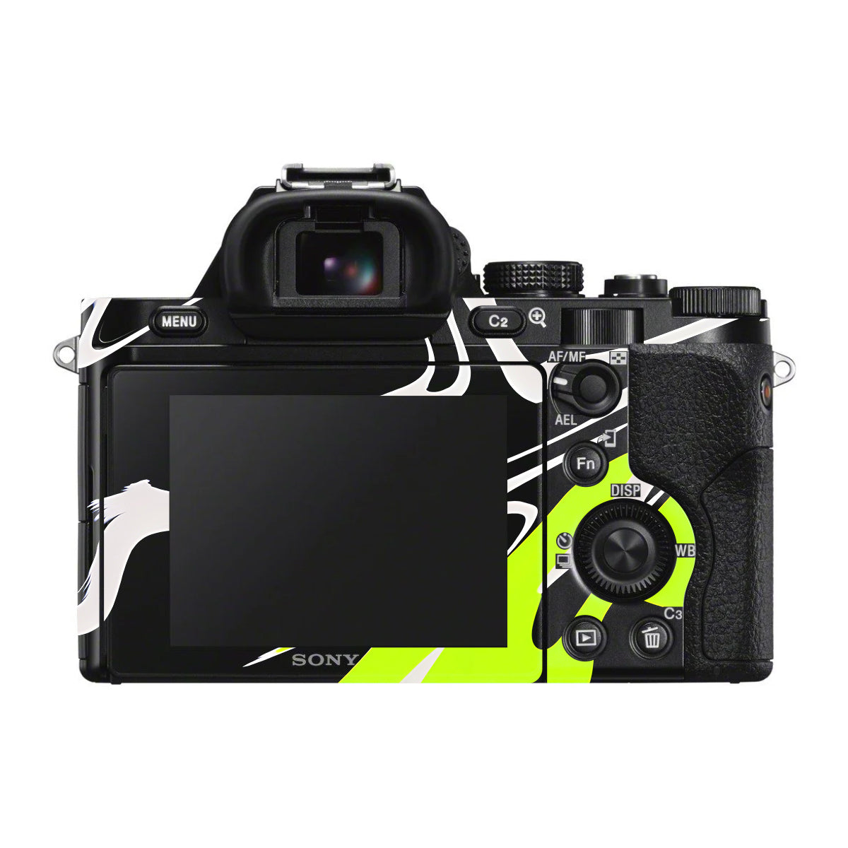 Neon Green and Black Pattern Sony A7 S Camera Skin