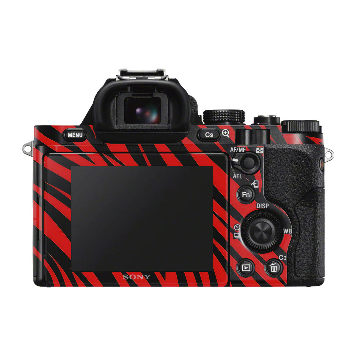 Red and Black Stripes Sony A7 S Camera Skin