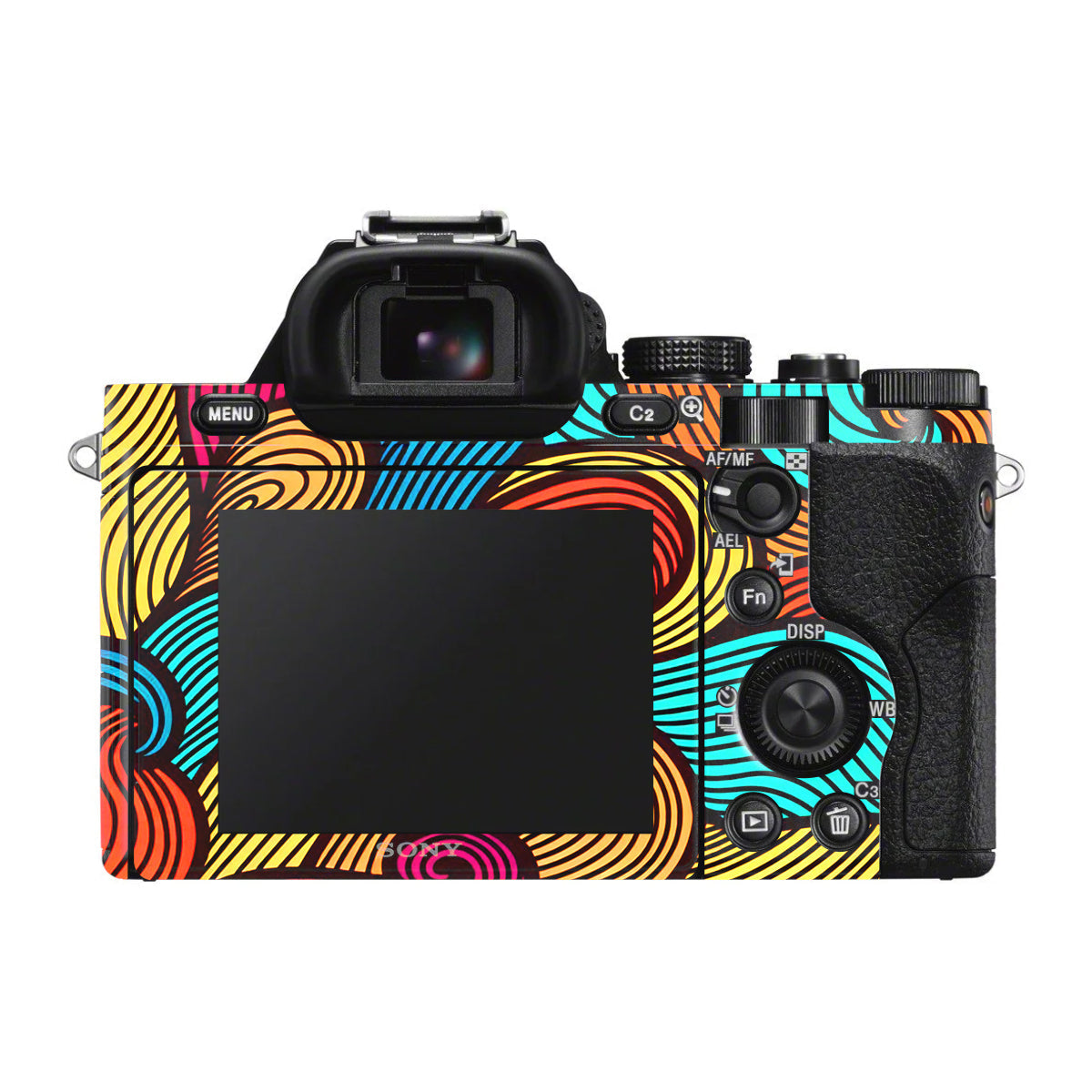Retro Colorful Doodle Art Pattern Sony A7 S Camera Skin