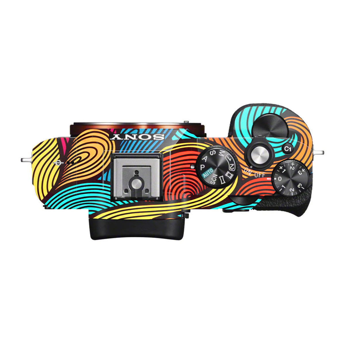 Retro Colorful Doodle Art Pattern Sony A7 S Camera Skin