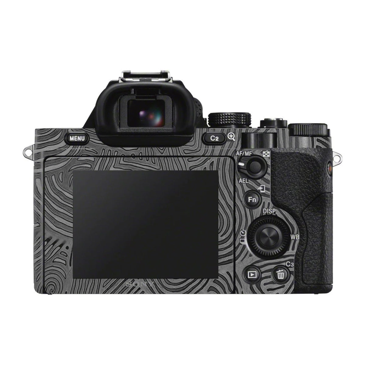Monochrome Line Maze Sony A7 S Camera Skin