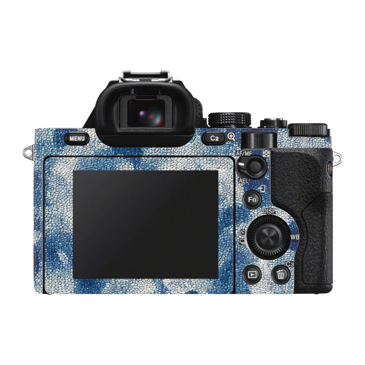 Blue Watercolor Fabric Sony A7 S Camera Skin