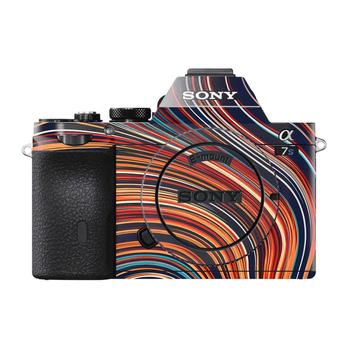 Retro Abstract Striped Swirl Sony A7 S Camera Skin