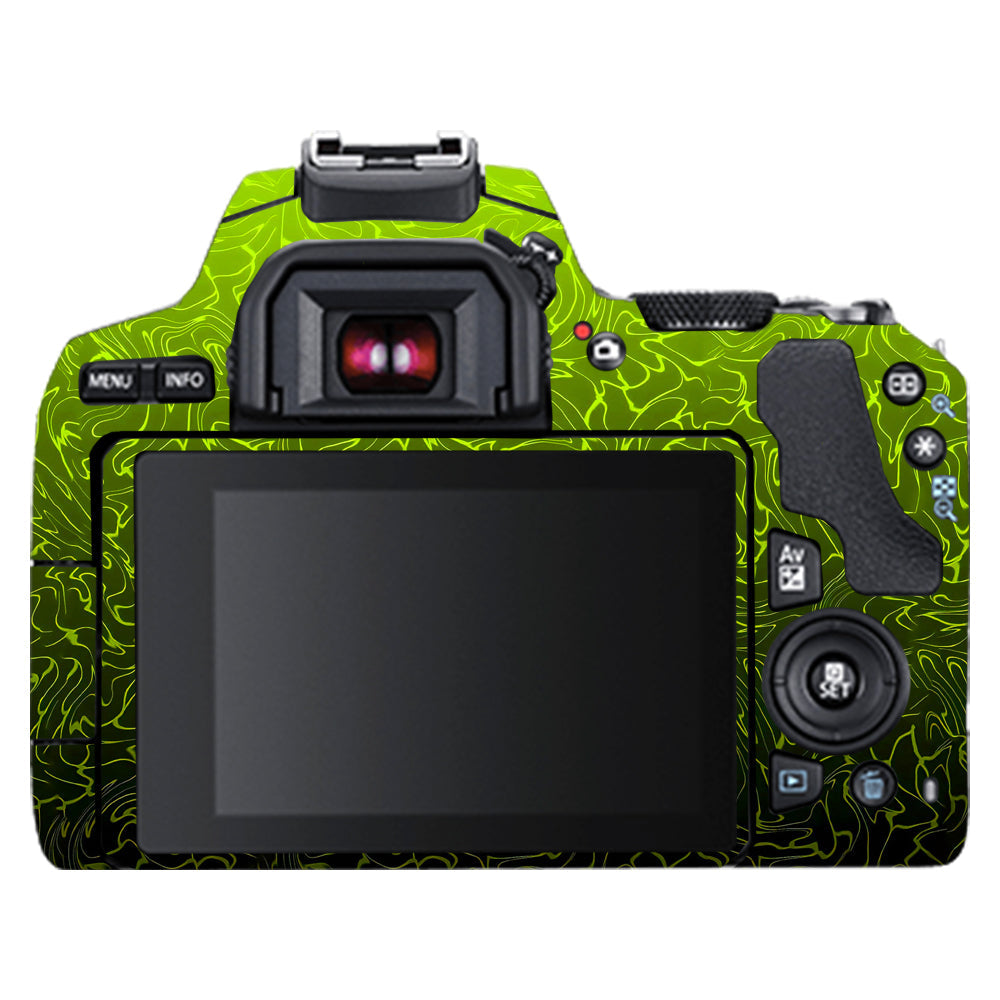 Lime Yellow to Black Gradient Canon EOS 200D II Camera Skins