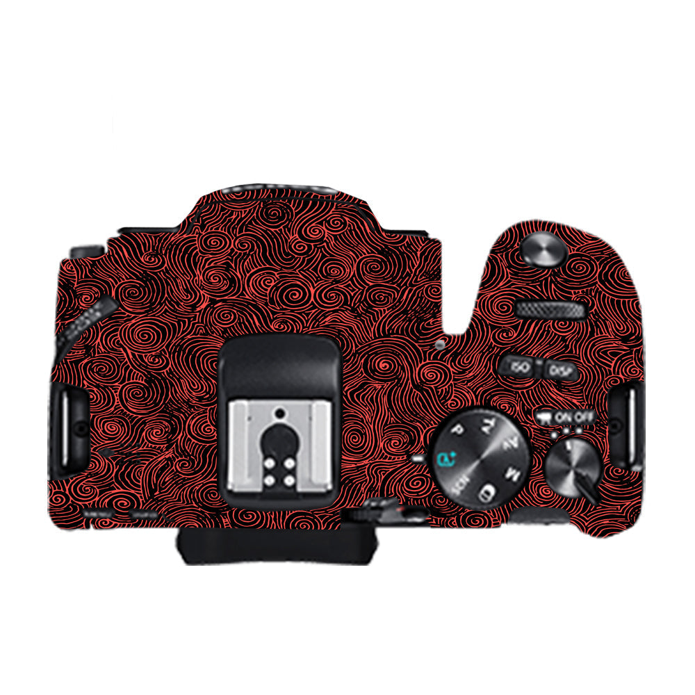 Red Spirals Canon EOS 200D II Camera Skins