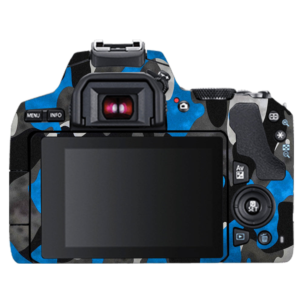 Blue Grey Camo Canon EOS 200D II Camera Skins
