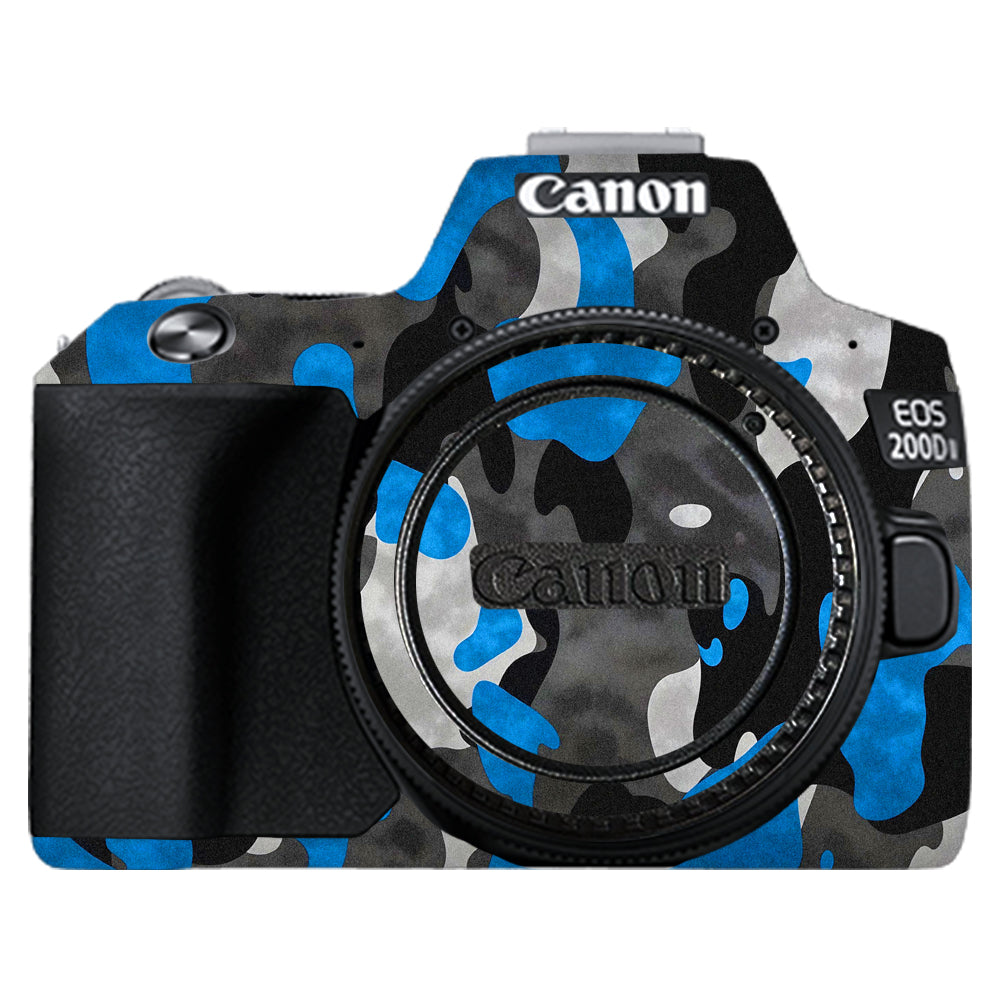 Blue Grey Camo Canon EOS 200D II Camera Skins