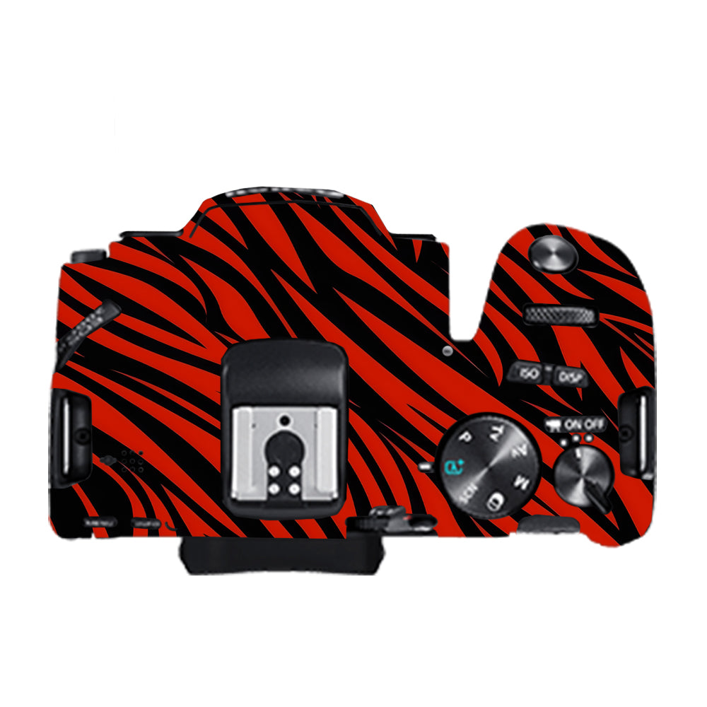 Red and Black Stripes Canon EOS 200D II Camera Skins
