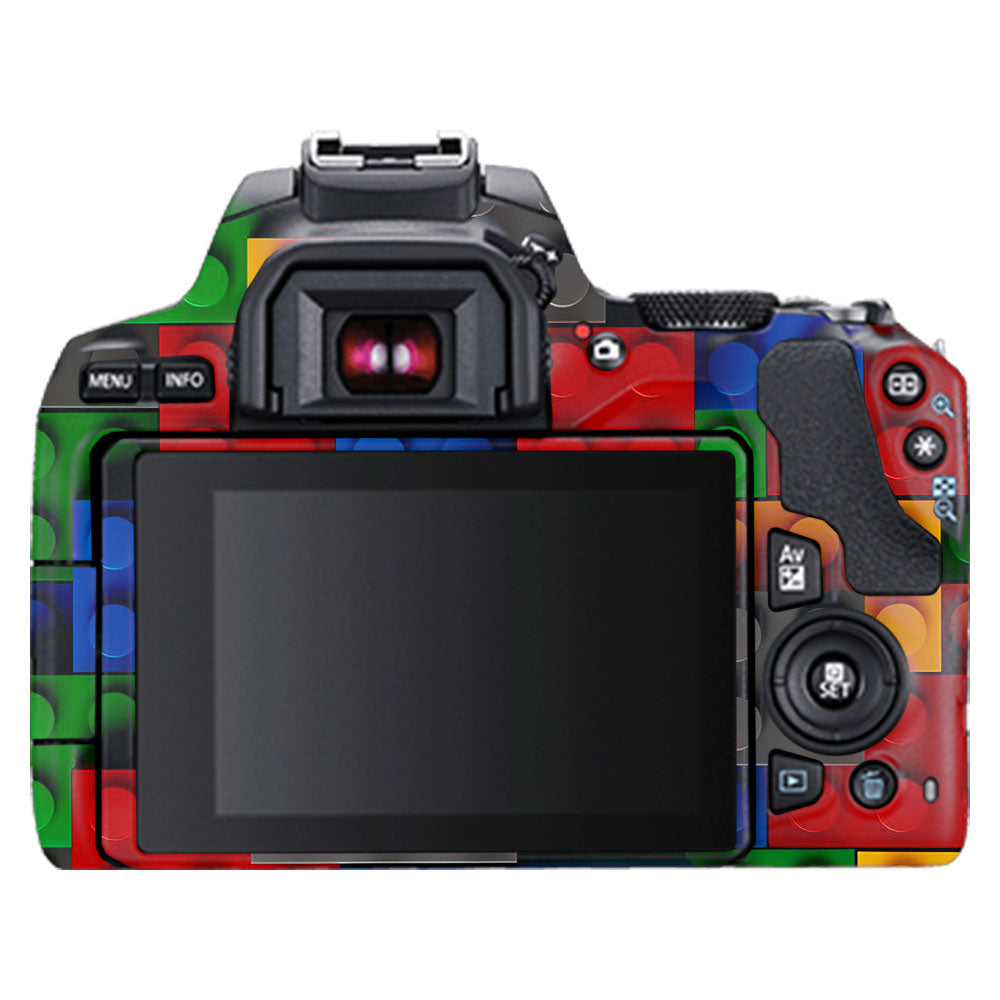 Colorful LEGO Brick Wall Pattern Canon EOS 200D II Camera Skin