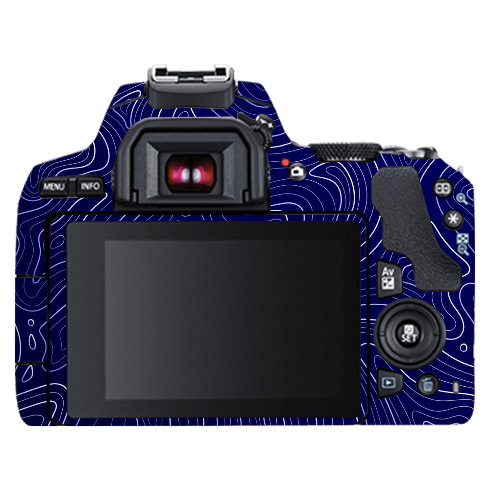 Deep Blue Contour Canon EOS 200D II Camera Skins