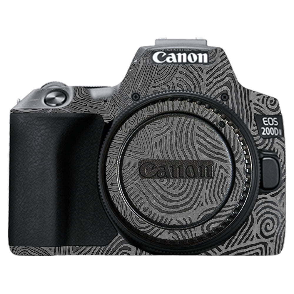 Monochrome Line Maze Canon EOS 200D II Camera Skin