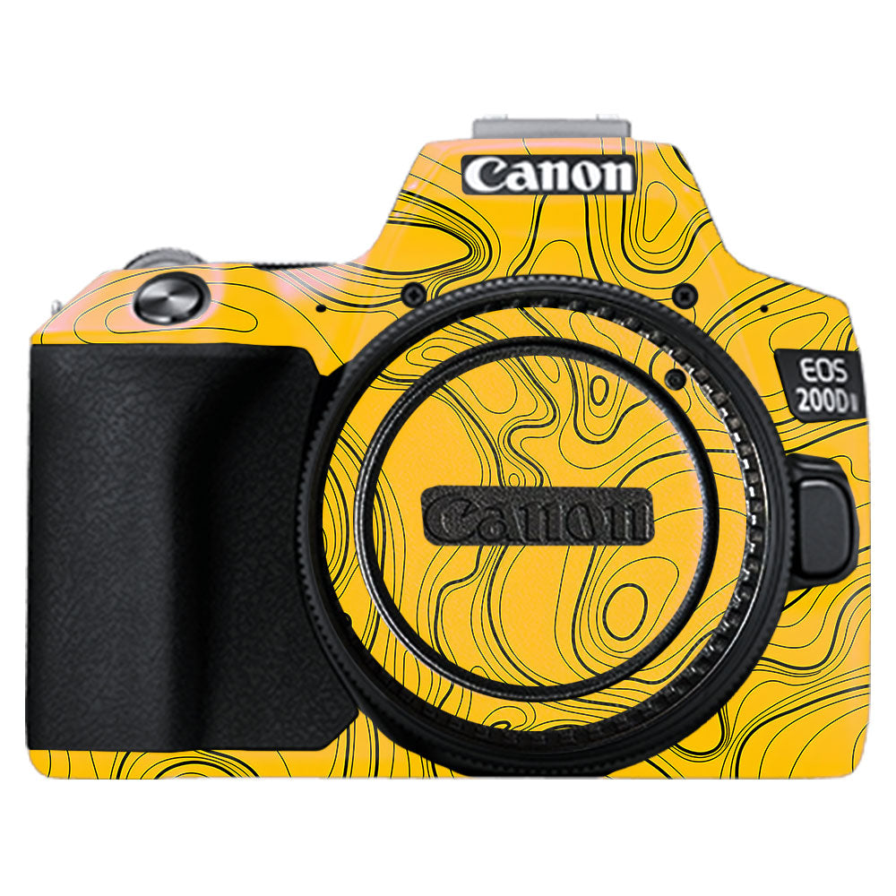 Topographic Map Pattern Canon EOS 200D II Camera Skin